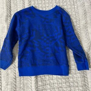 Blue Geometric Patterned Sweater